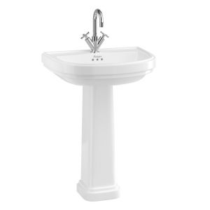 BURLINGTON Riviera D Umywalka kolumnowa vintage retro zaokrąglona 65 cm