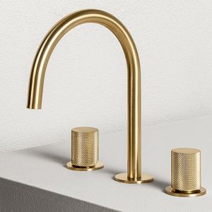 QD Rubinetterie Grano 6610036K Bateria umywalkowa złota szczotkowana