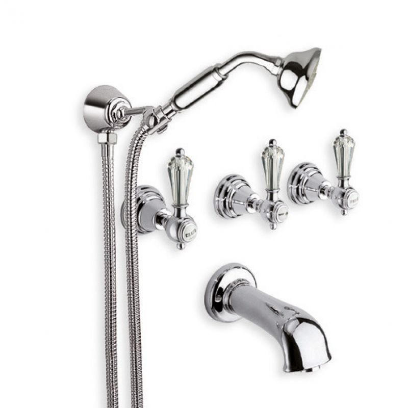 CRISTINA RUBINETTERIE Canova Kristal CK111 Bateria wannowa Swarovski