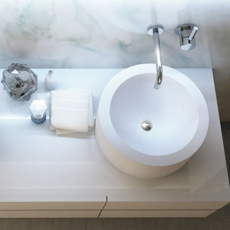 MOMA DESIGN Tondobasso Umywalka nablatowa kompozytowa z Corianu