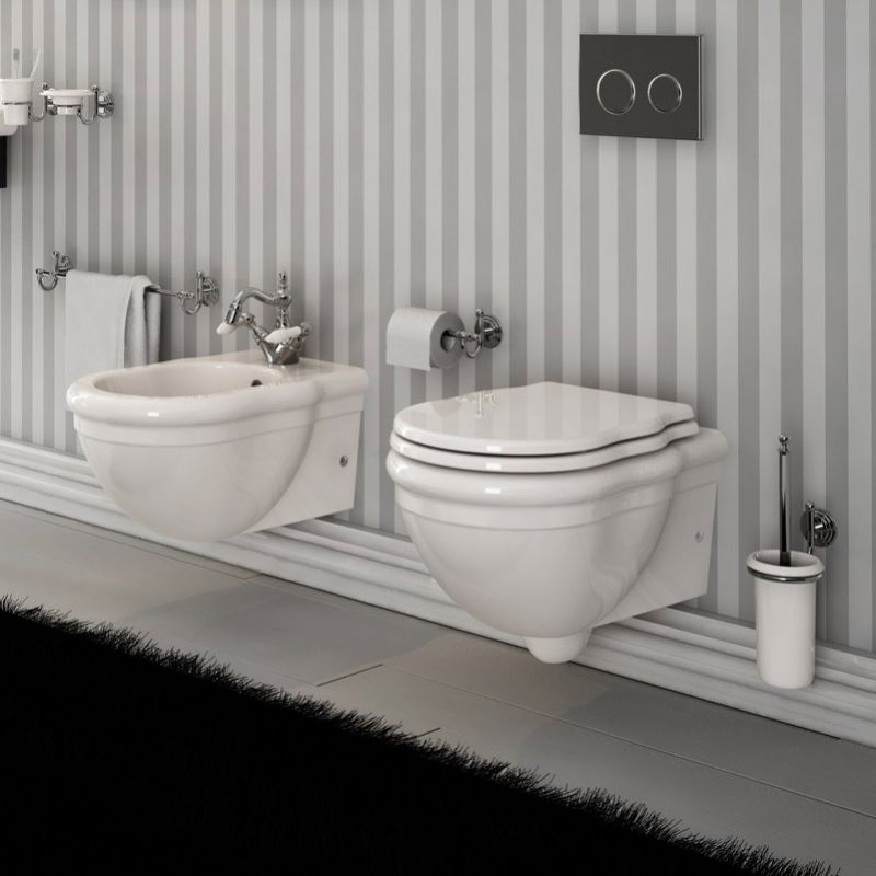 HIDRA CERAMICA Ellade DW10 Miska wc wisząca retro biała