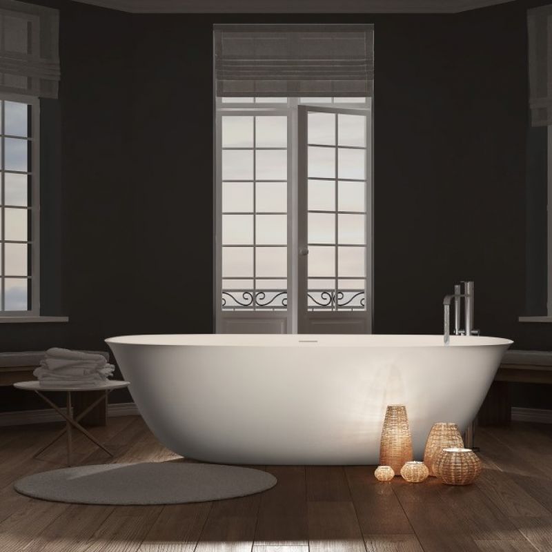 AQUAMASS Calice Wanna wolnostojąca biała 165x65h50 cm