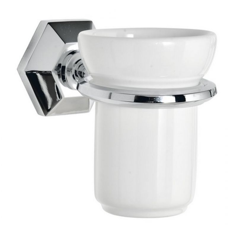 GENTRY HOME Metropolitan 10840 Pojemnik ścienny ceramiczny retro