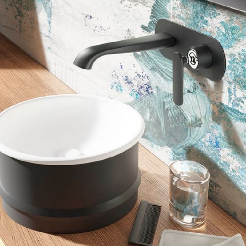 FRISONE ConTrasto KECT0631 Bateria umywalkowa podtynkowa czarna matowa