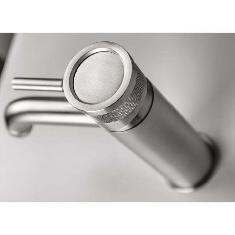 SUPER INOX Retro 0481120X Bateria umywalkowa nablatowa wysoka stal nierdzewna