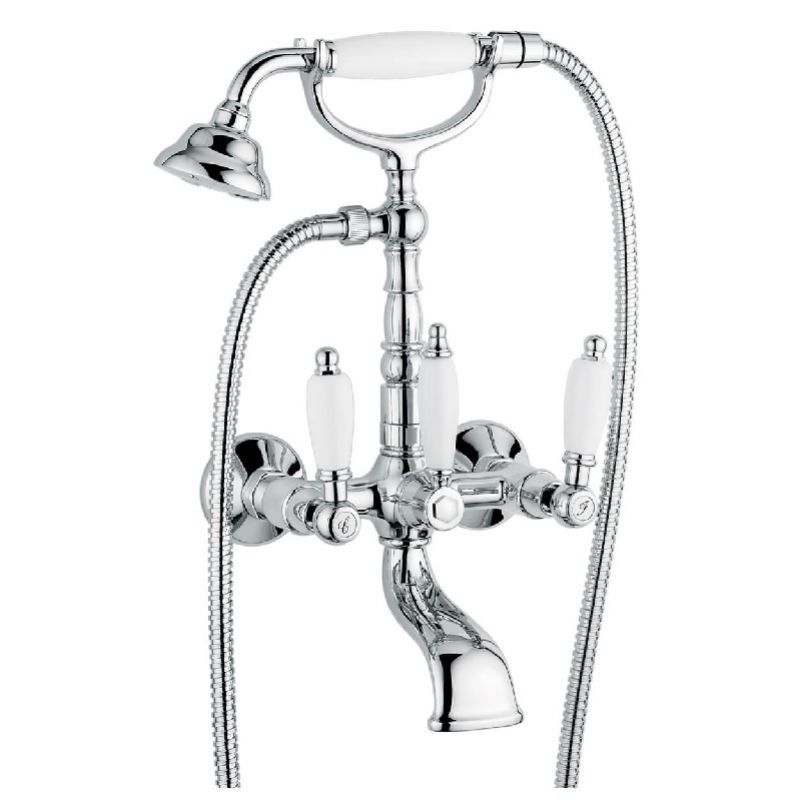 EMMEVI Deco Ceramic 121611 Bateria wannowa retro vintage ścienna