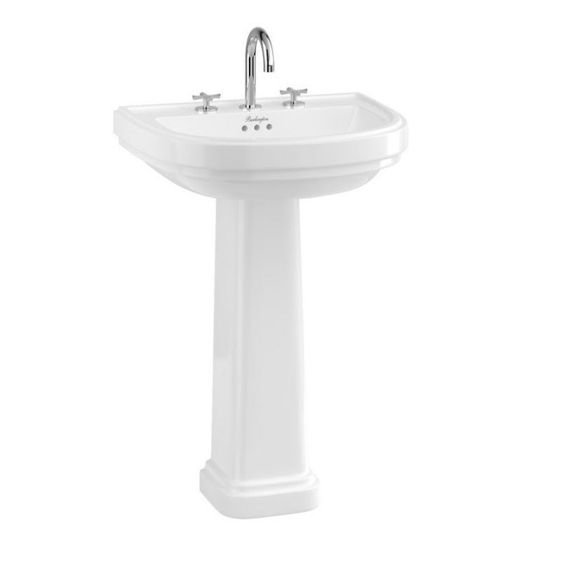 BURLINGTON Riviera D Umywalka na nodze vintage retro zaokrąglona 58 cm