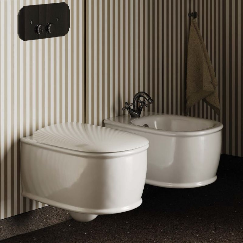 ARTCERAM Atelier ATV001 Miska wc wisząca retro vintage bezkołnierzowa